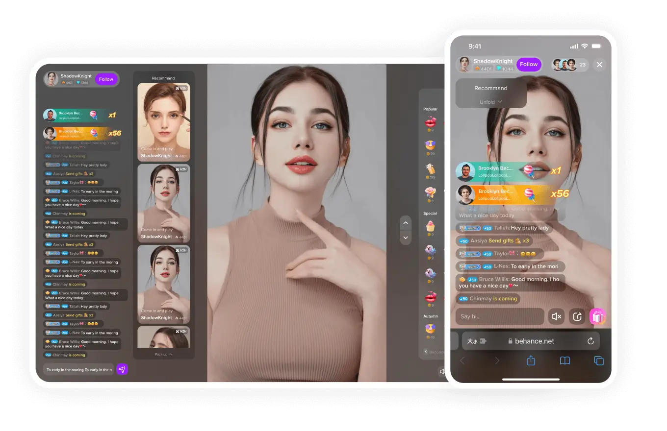 Live Video Chat with Global Audience on LiveMe